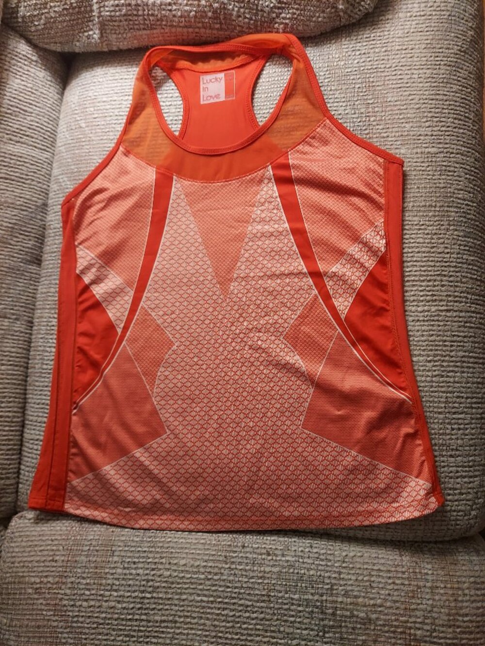 Lucky in love sport tank top